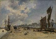 Johan Barthold Jongkind Quai a Honfleur oil